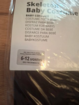 Disfraz bebé esqueleto capucha