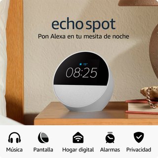 AMAZON ECHO SPOT BLANCO (NUEVO A ESTRENAR)