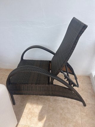 Sillón exterior ratán marrón