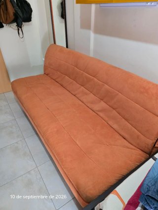 Sofá Cama Acero Inoxidable Naranja