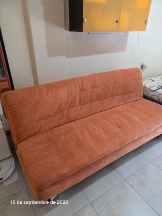Sofá Cama Acero Inoxidable Naranja