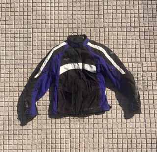Chaqueta Moto Miline Negra y Azul