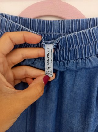 Falda larga vaquera azul