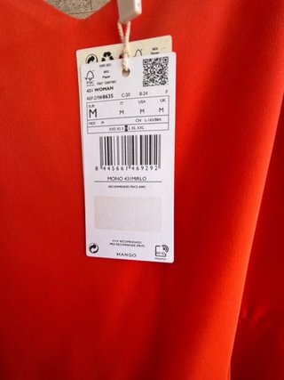 Mono naranja fiesta sin estrenar