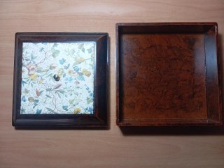 Caja de madera vintage floral