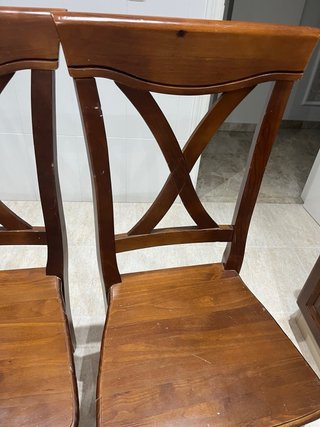 Sillas de madera maciza