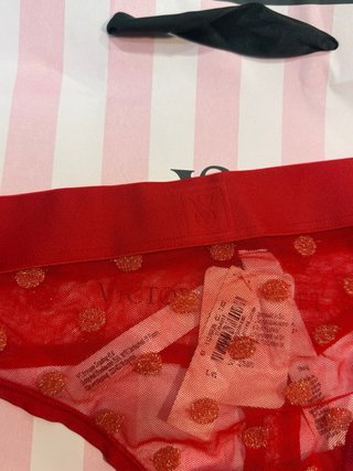 Tanga con encaje Victoria's Secret Rojo Talla L