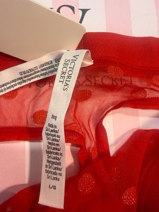 Tanga con encaje Victoria's Secret Rojo Talla L