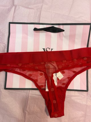 Tanga con encaje Victoria's Secret Rojo Talla L