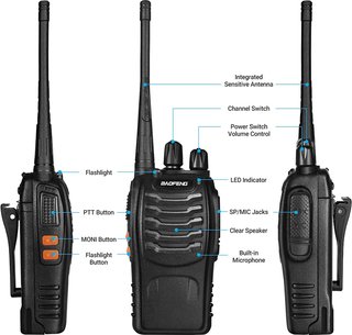 Pack de 2 Walkie Talkie Profesional Recargable