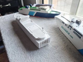 Maqueta barco, ferry Almudaina 3D, 36x6x6