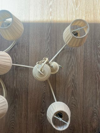 Lámpara de techo vintage beige 3 brazos