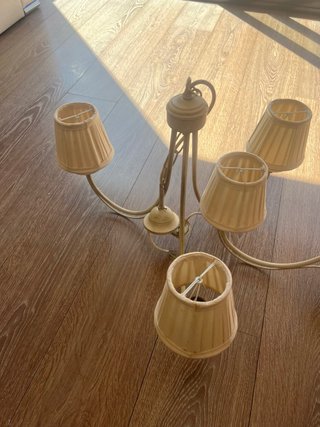 Lámpara de techo vintage beige 3 brazos