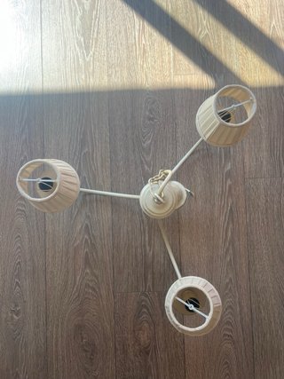 Lámpara de techo vintage beige 3 brazos
