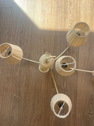Lámpara de techo vintage beige 3 brazos