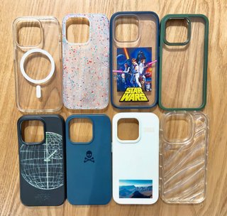 iPhone 14 Pro Argento + 8 Custodie