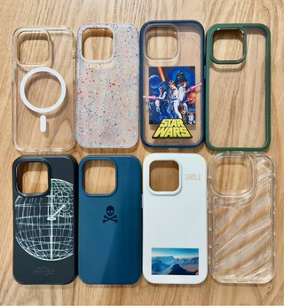 iPhone 14 Pro Argento + 8 Custodie