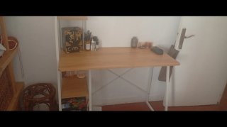 Escritorio madera y metal