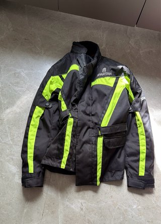 Chaqueta Moto Spartan Negra y Verde