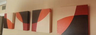 Cuadros Abstractos Pintura 30x30 (Set de 4)