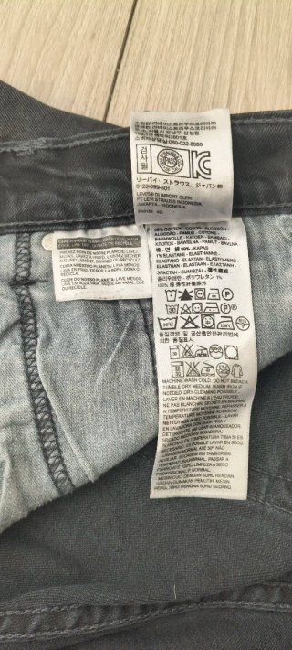 Levis Washed Black Charcoal Denim Jeans W30 L32