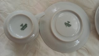 Set 4 Tazzine Mitterteich Bavaria Oro