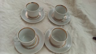 Set 4 Tazzine Mitterteich Bavaria Oro