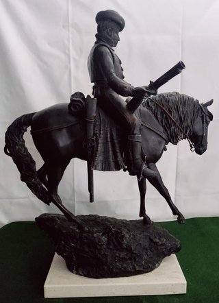 Escultura Bronce Bandolero a Caballo