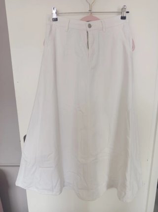 Falda vaquera blanca