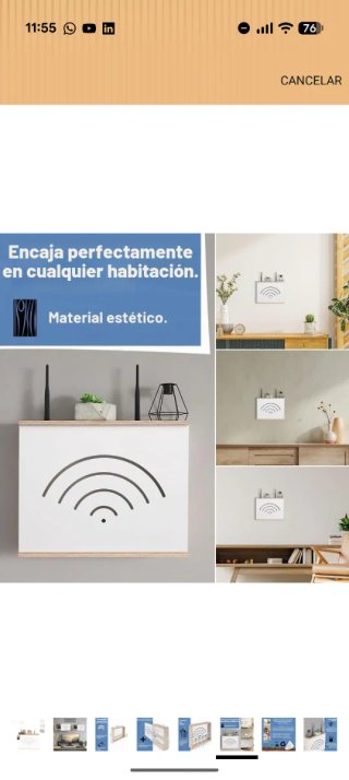 Mueble/Cubierta Router Blanco Madera