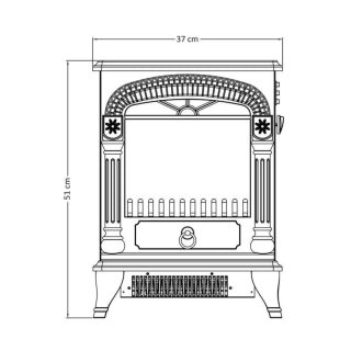 Chimenea eléctrica Kekai Arizona negra 1950W