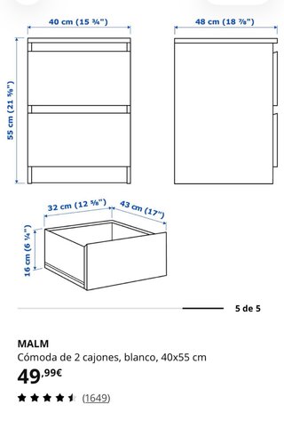 Vendo due comodini Malm Ikea bianchi