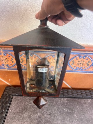 Farol de forja para pared