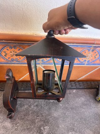 Farol de forja para pared