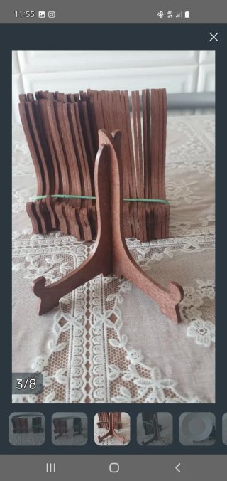Pack 10 Soportes Platos Decorativos Marrones
