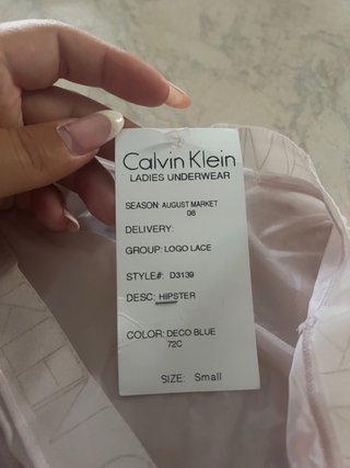 Mutanda slip rosa chiaro Calvin Klein vintage 2008