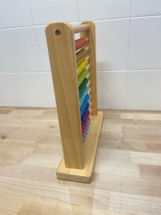 Ábaco de madera multicolor