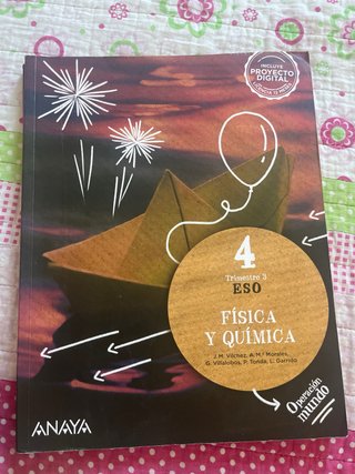libro de texto de fisica y quimica 4 de la ESO