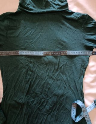 Camiseta verde de cuello alto