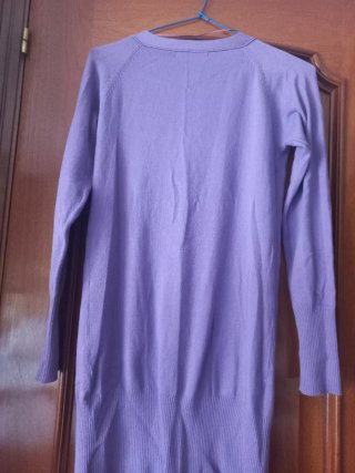 Chaqueta larga morada