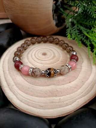 Pulsera elástica piedras naturales