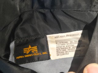 Chaqueta Bomber Alpha MA-1 Negra Naranja
