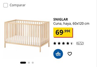Cuna bebé nueva IKEA