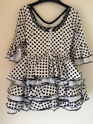 Vestido Flamenca Niña Lunares Flores