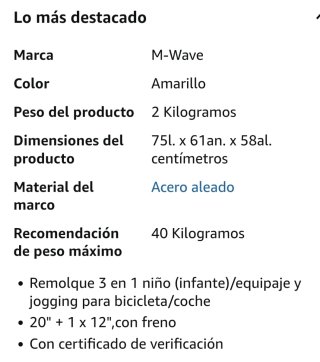 Remolque M-Wave 2 plazas niños