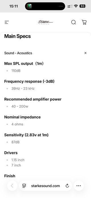 STARKE SOUND Beta 7 Altavoces HiFi