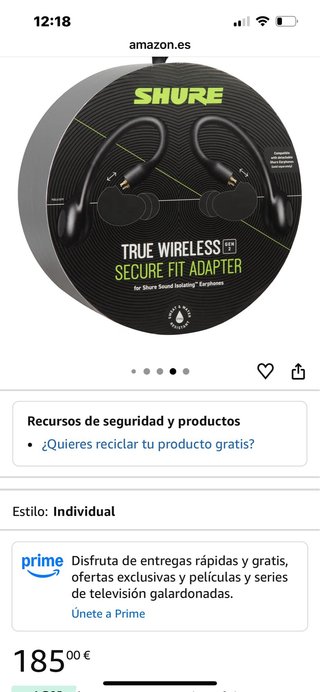 Adaptador inalámbrico NUEVO Shure True Wireless