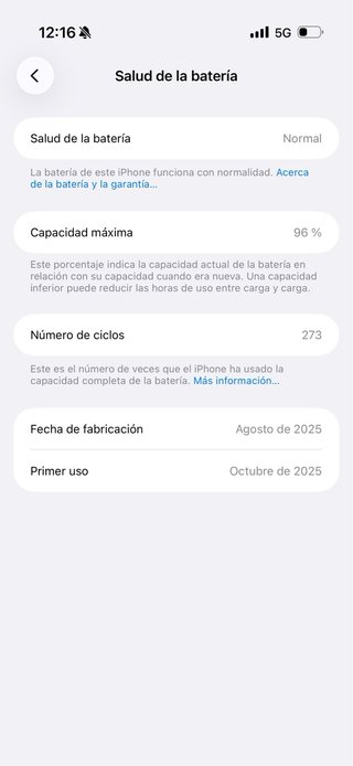 iPhone Air 256GB Negro (92%)