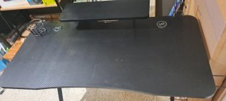 Mesa Gaming Negra con Luces LED