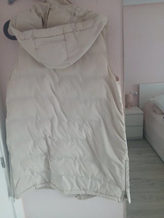 Chaleco largo Zara beige